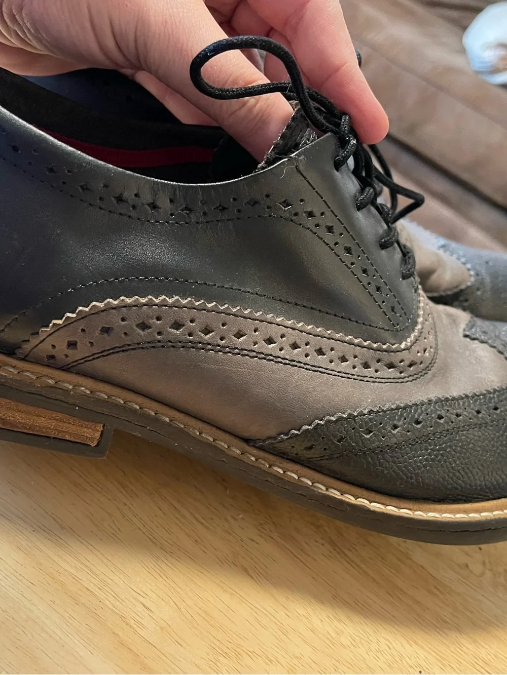 Ben Sherman Birk Shoe Leather Wingtip Size 12